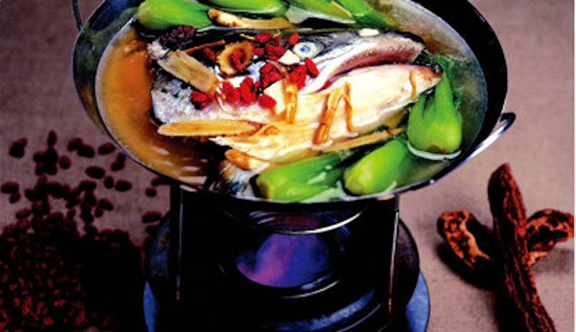 挪威三文鱼头汤 