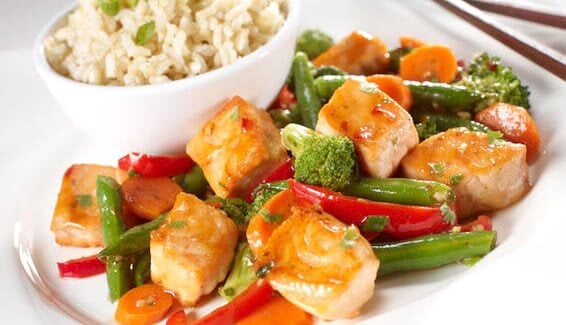 爆炒挪威三文鱼